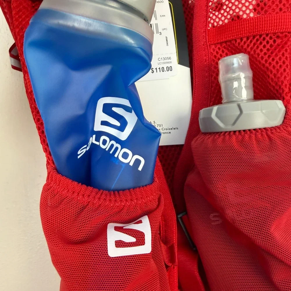 NEW Salomon Agile 6 Set Backpack Hydration Vest Running 2 500ml Flasks ONE SIZE